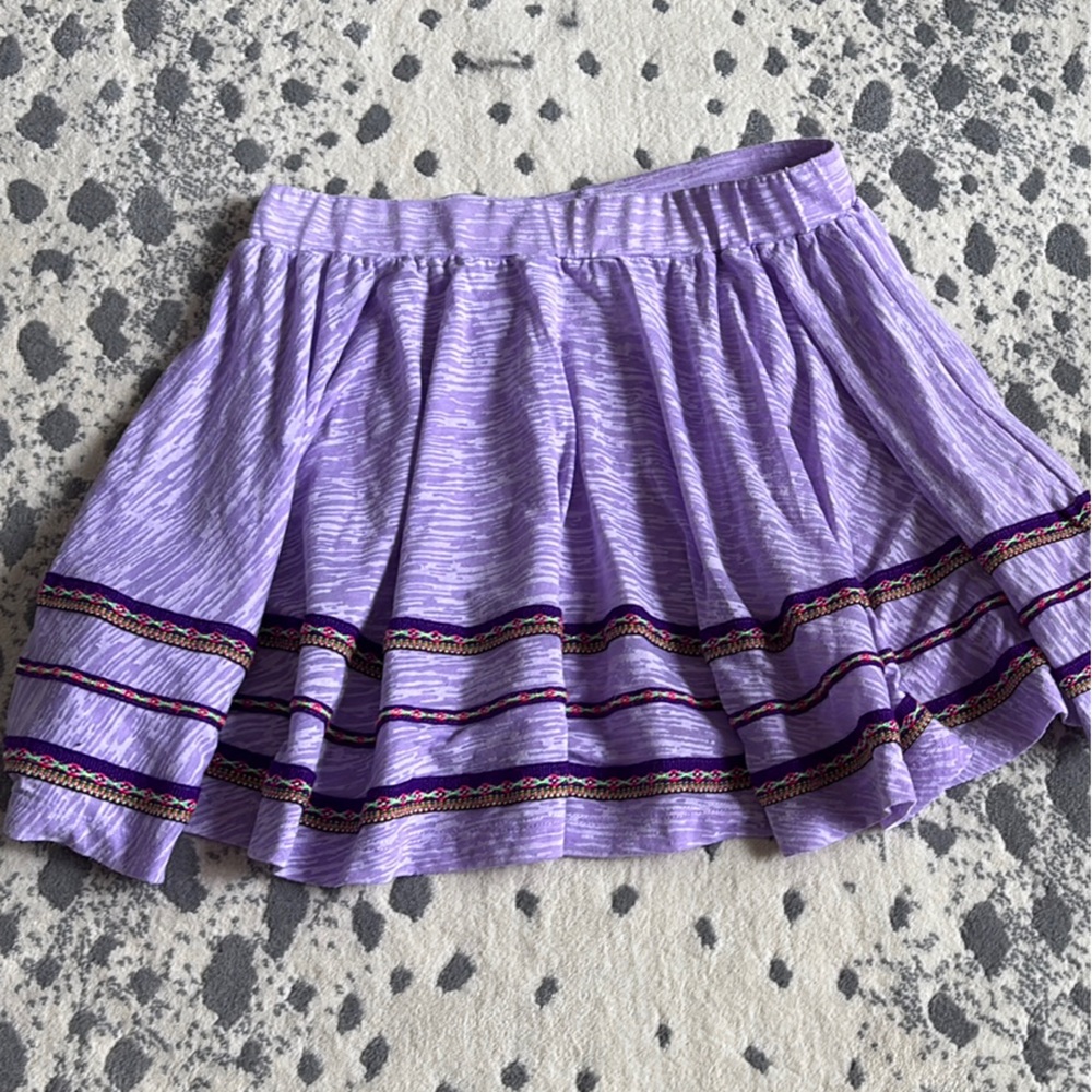 Pitusa Purple Mini Skirt with Pleated Tiers